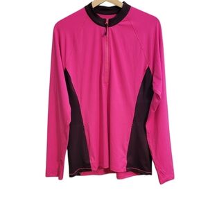 Title Nine Pink Sunbuster Long Sleeve Quarter Zip Top